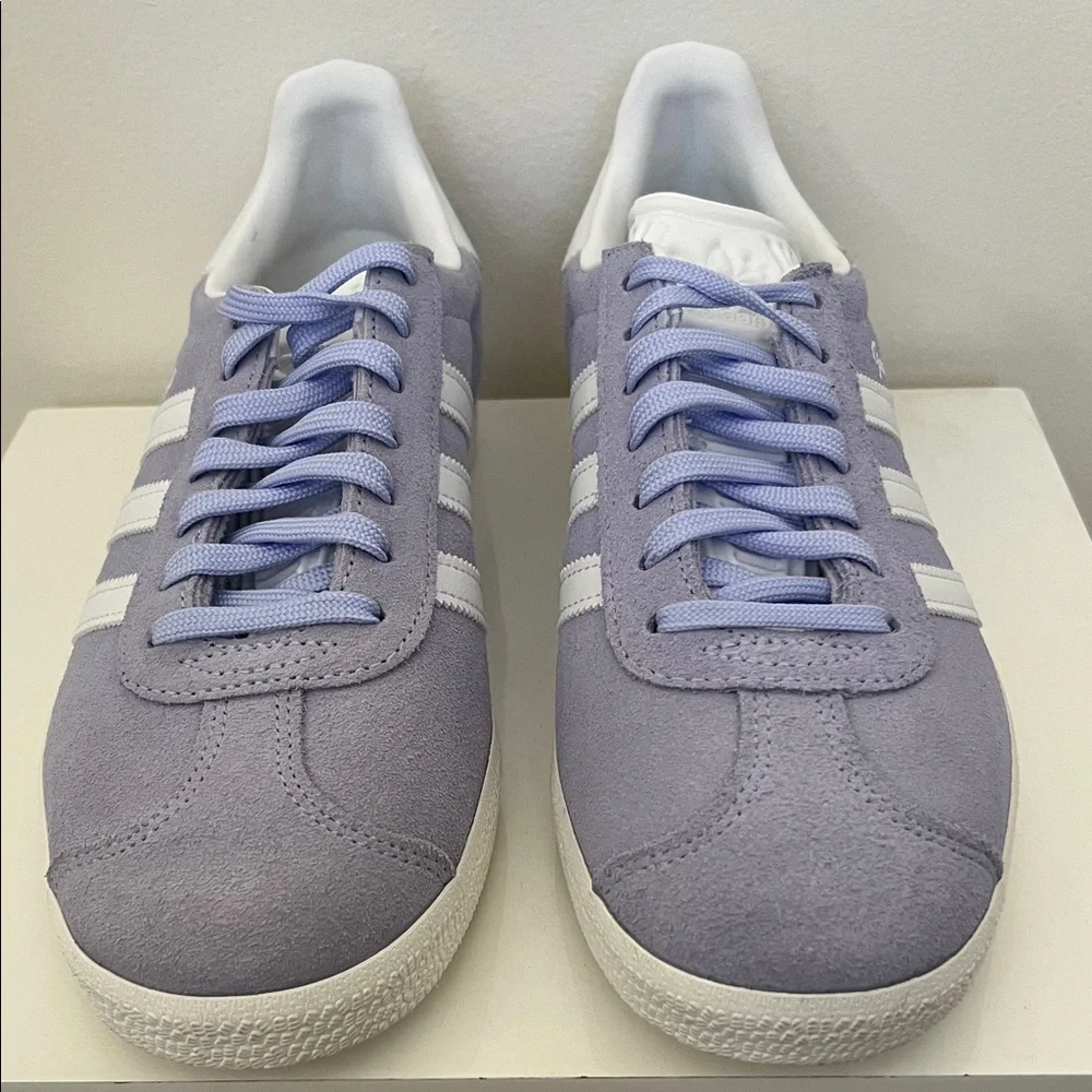 NWOT Adidas Gazelle Lavender and White Sneakers - Picture 4 of 6